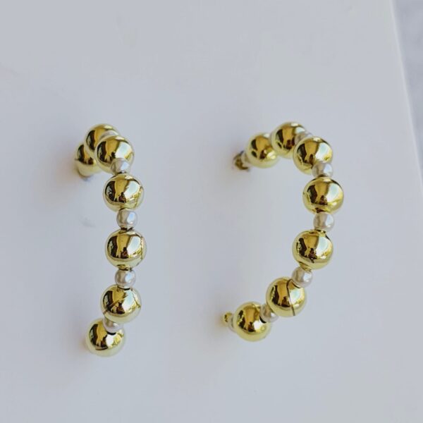 Aro 7 Perlas doradas 8 mm / 3,5 mm