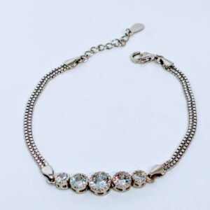 Pulsera doble cadena con circones