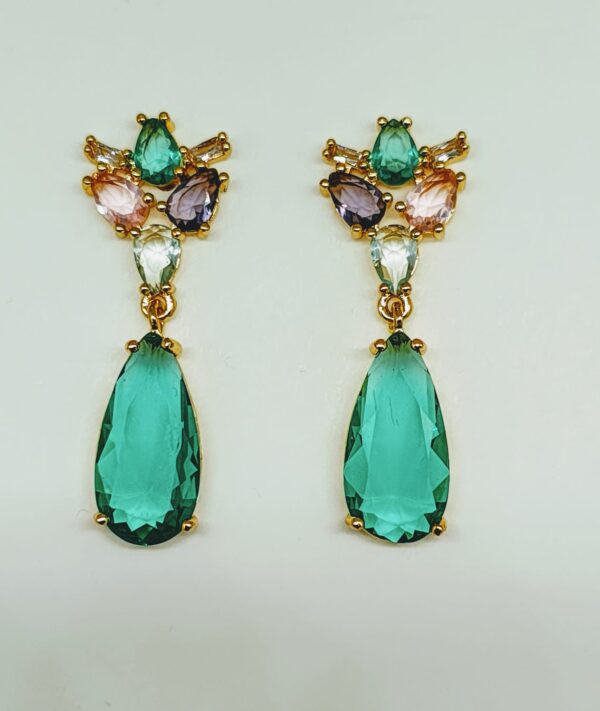 Aro baño oro con cristales