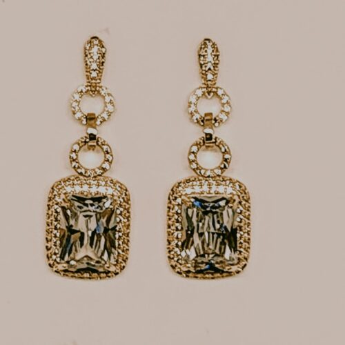 Aro Baño Oro Con Cristales