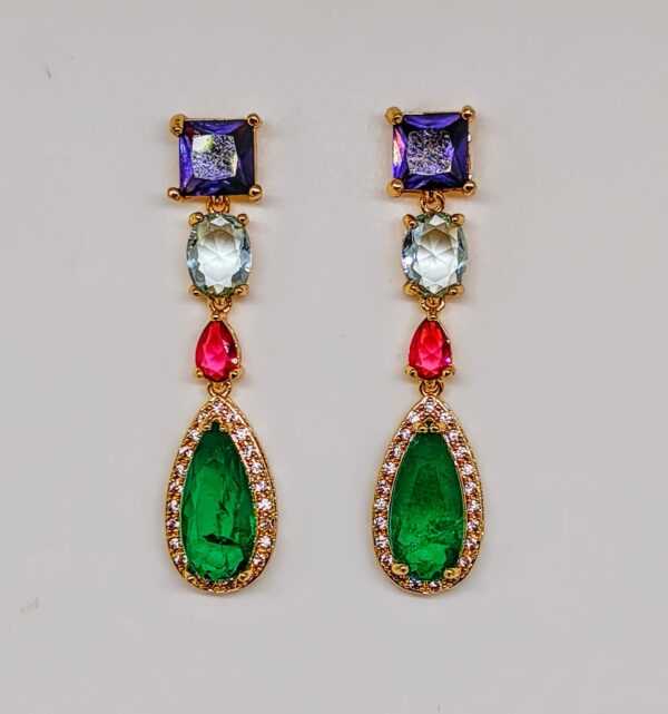 Aro baño oro con cristales