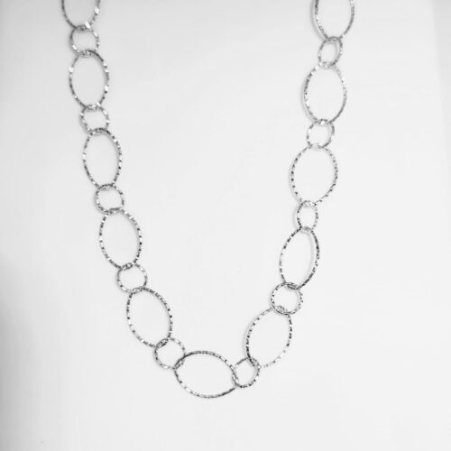 Collar plata ovalos 50mm