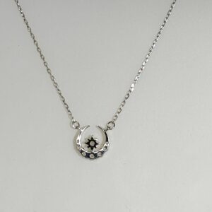 Collar plata luna estrella