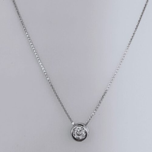 Collar plata punto de luz 6mm