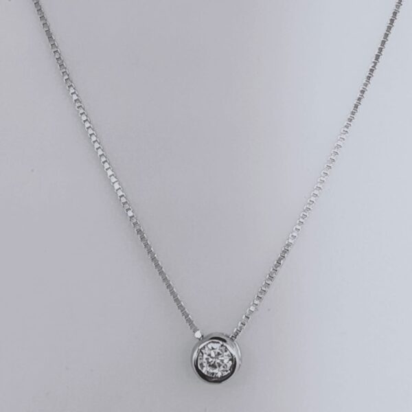 Collar plata punto de luz 6mm