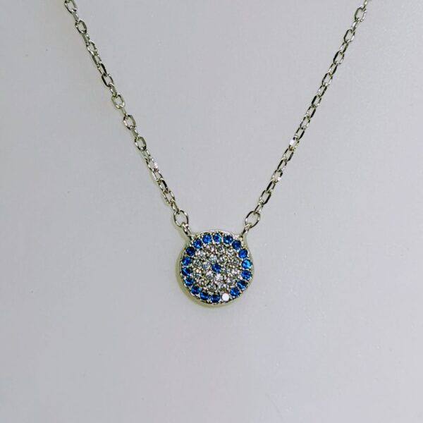 Collar plata ojo turco 1cm